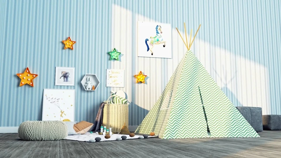 儿童帐篷三维动画产品三维